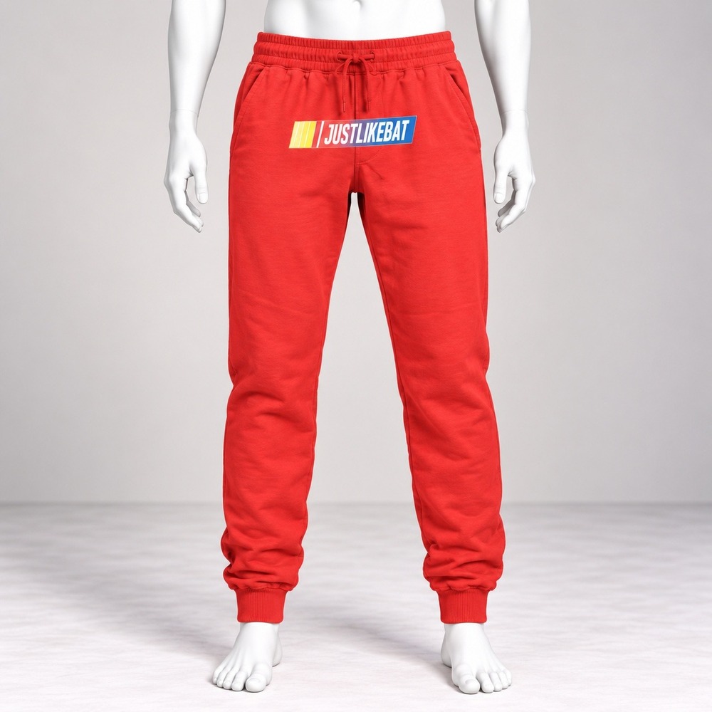 Smart Blanks Sweatpants Mens XL Red Just Like Dat Graphic Fleece Joggers